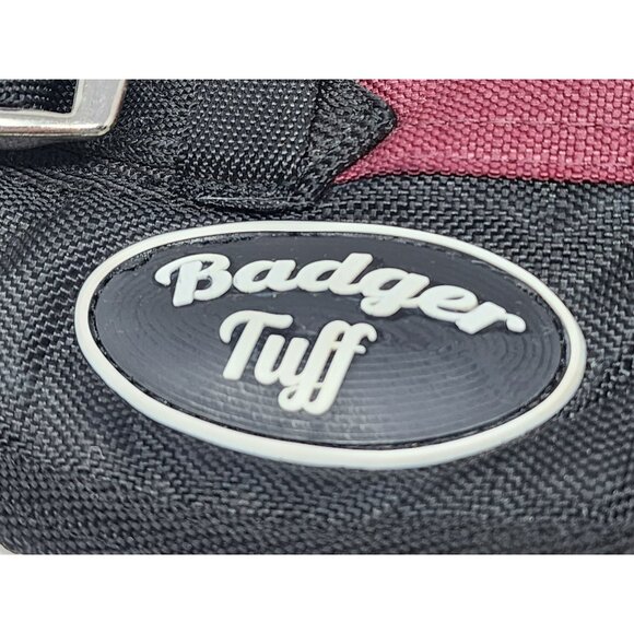 Badger Tuff XS Dog Coat Jacket Burgundy & Black Adjustable Buckle & Belly Strap - Picture 5 of 10